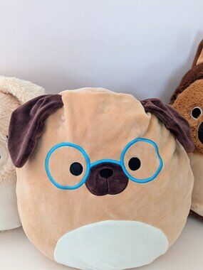 Squishmallows FuzzAMallows Plush Stuffed Animal Dogs Lot of 3 Stevon Doug Mario